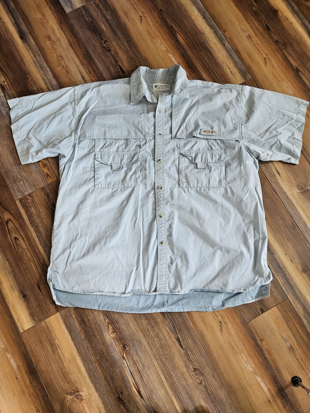 Columbia Men’s Short-Sleeve Button-Down Shirt - Pale Blue